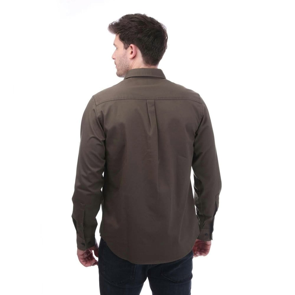 Hugo Mens Egrin Plain Shirt - Brown