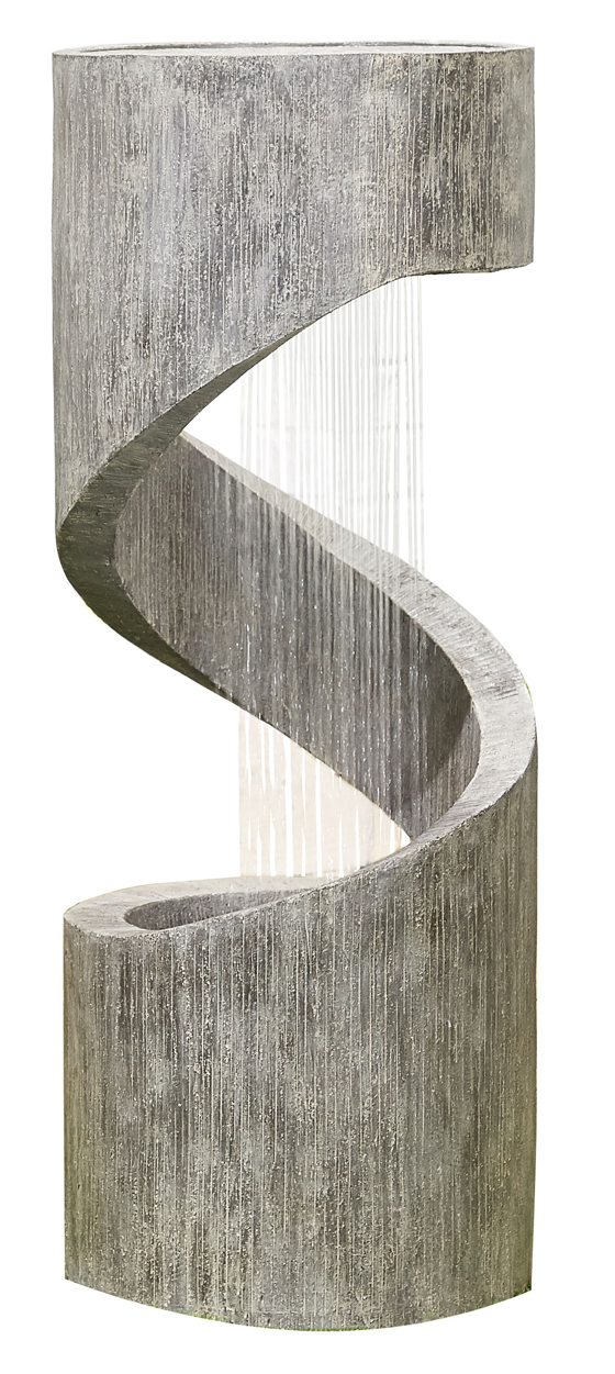 Tranquillity Water Features Spiral Showers with Lights Contemporary Water Feature