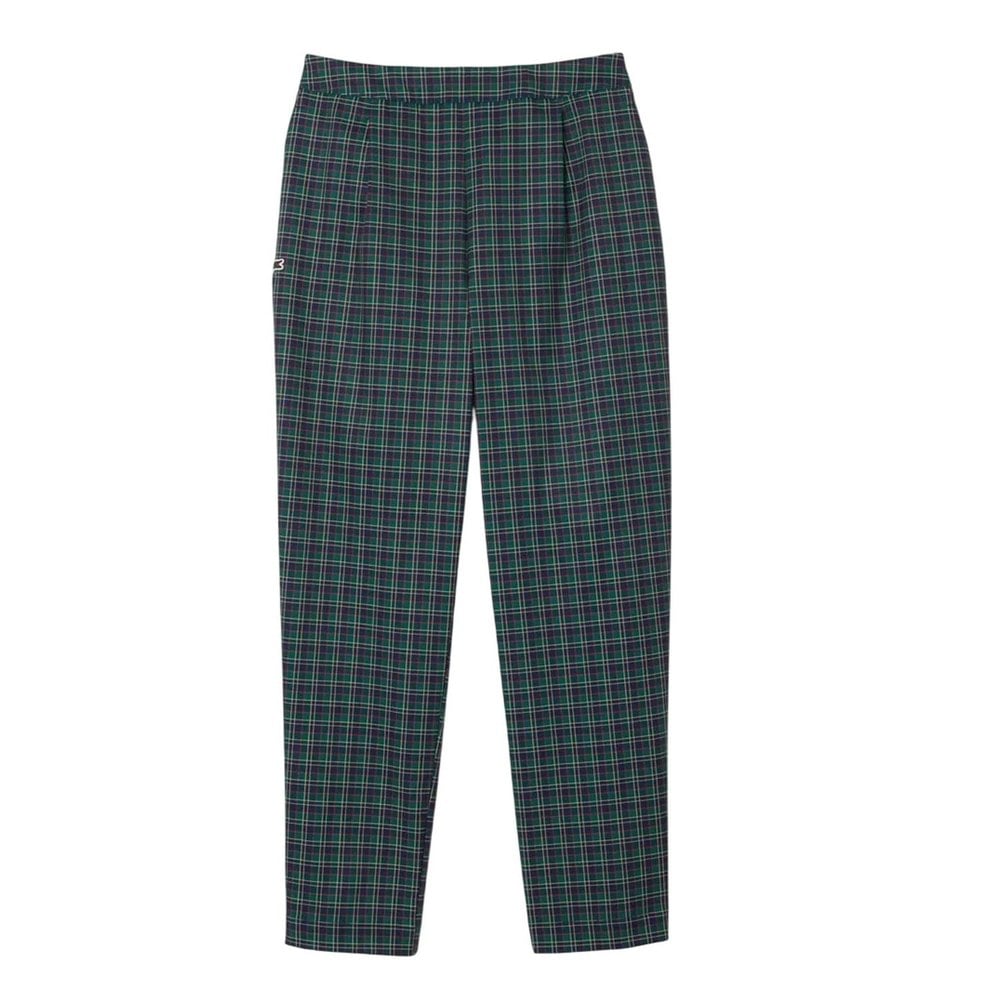 Lacoste Womens/Ladies Stretch Checked 7/8 Golf Jogging Bottoms - Blue