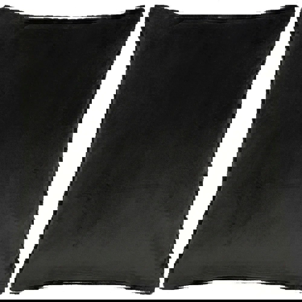 Paoletti Stanza Faux Fur Cushion Cover - Jet Black