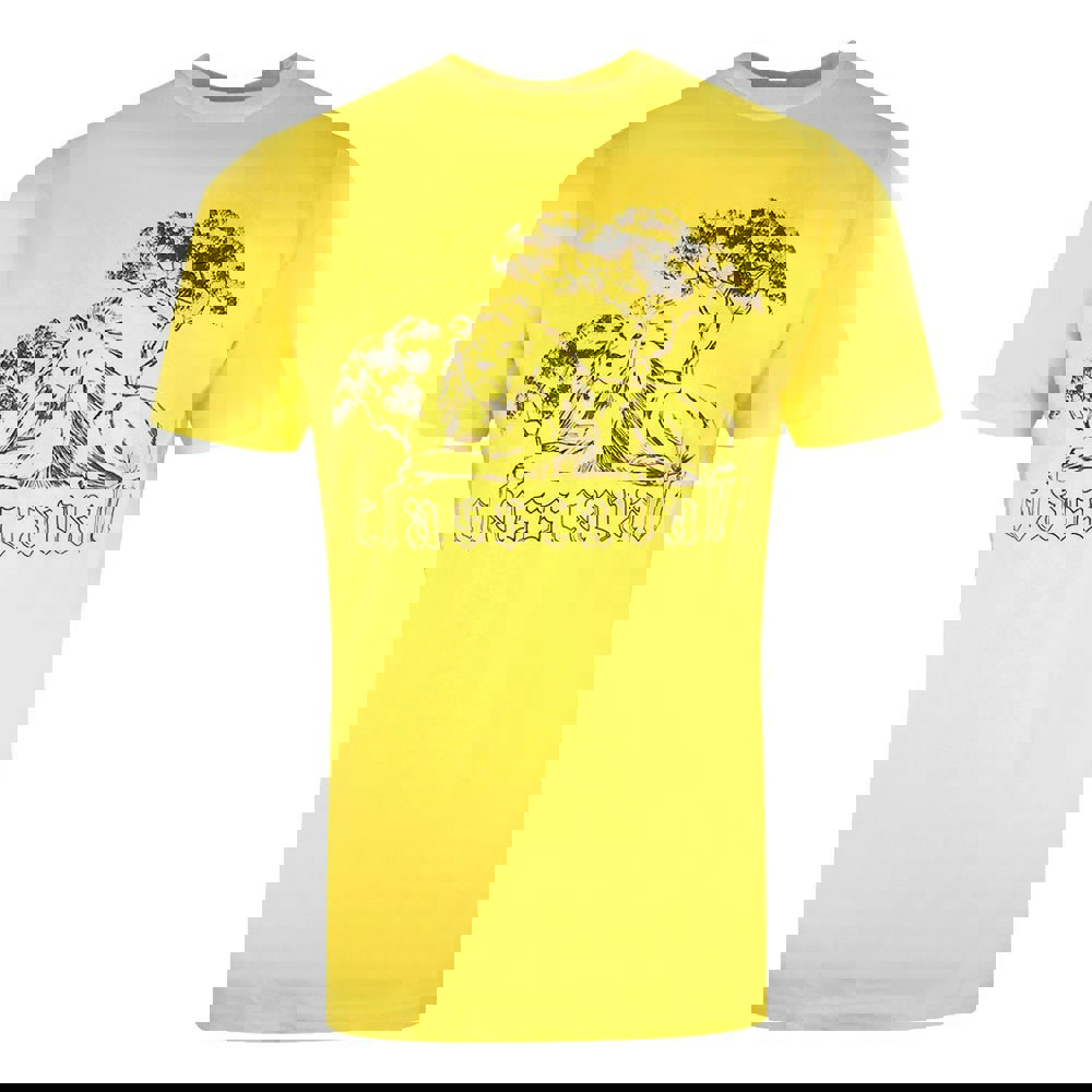 Cavalli Class Resting Lion Design Yellow T-Shirt