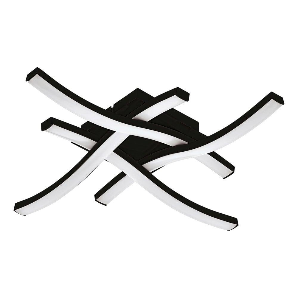 EGLO Basic Cabezas-E Black Steel And Plastic 4 Flame Wall/Ceiling Light, 4000K