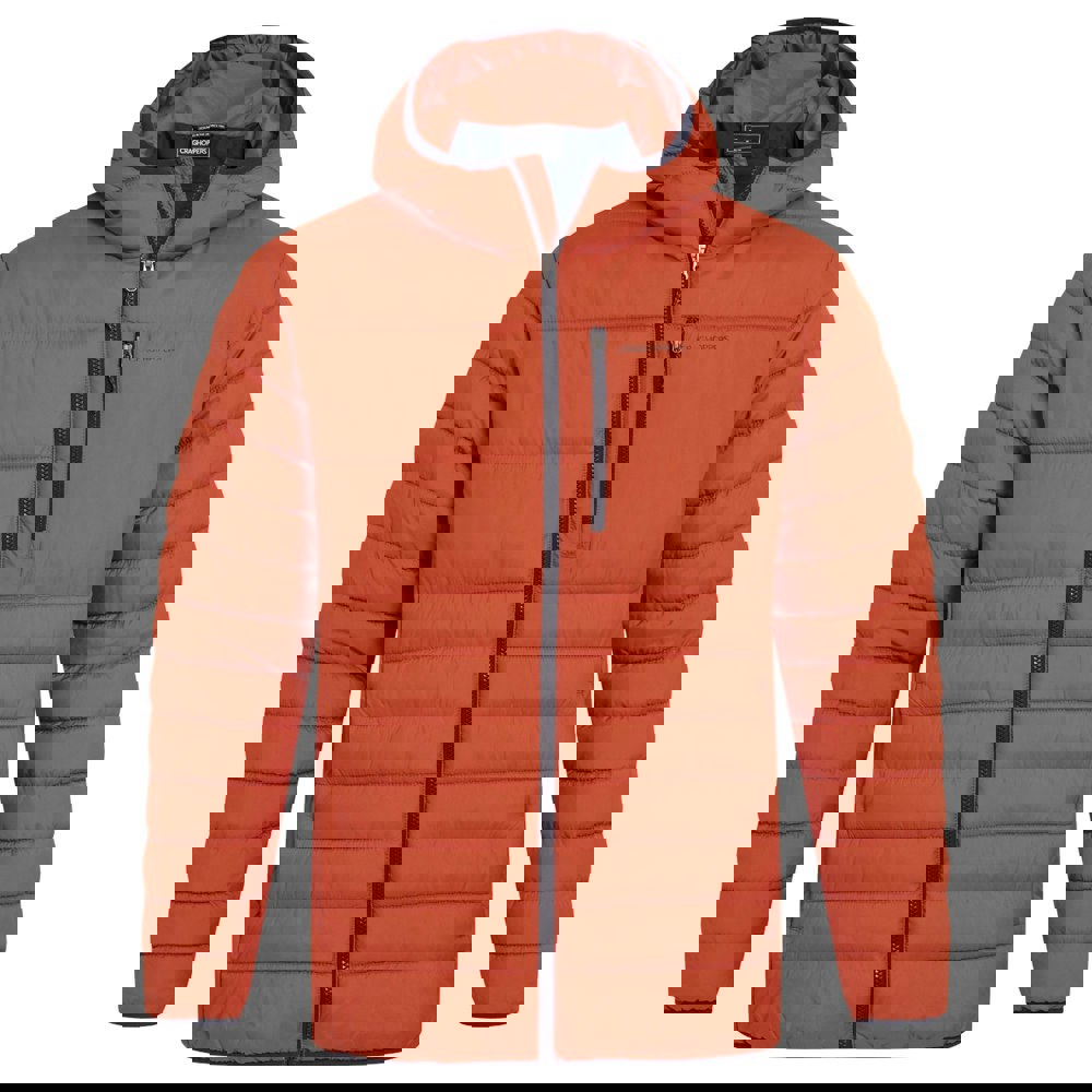Craghoppers Mens Compresslite VIII Hooded Padded Jacket - Carnelian Orange