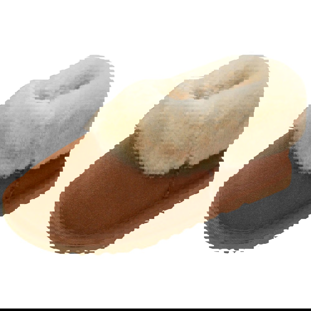 Eastern Counties Leather Women's Sheepskin Lined Slipper Boots - Chestnut