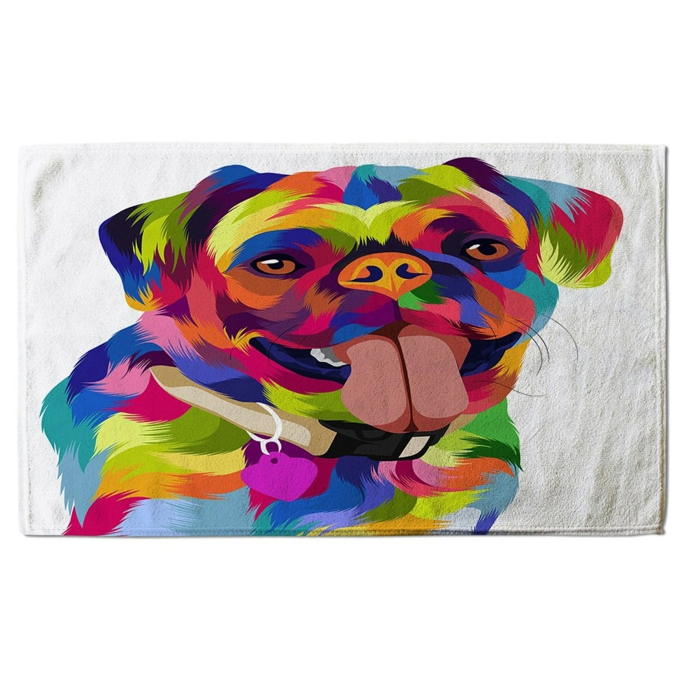 Benjamin Tate Design Amazing Illustration Pop Art Dog (Bath Towel)