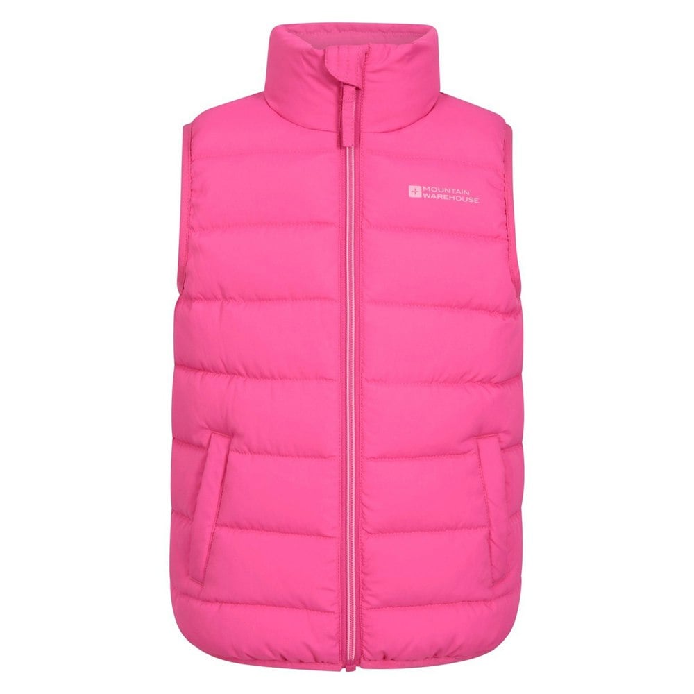 Mountain Warehouse Kids Rocko Plain Padded Gilet - Pink