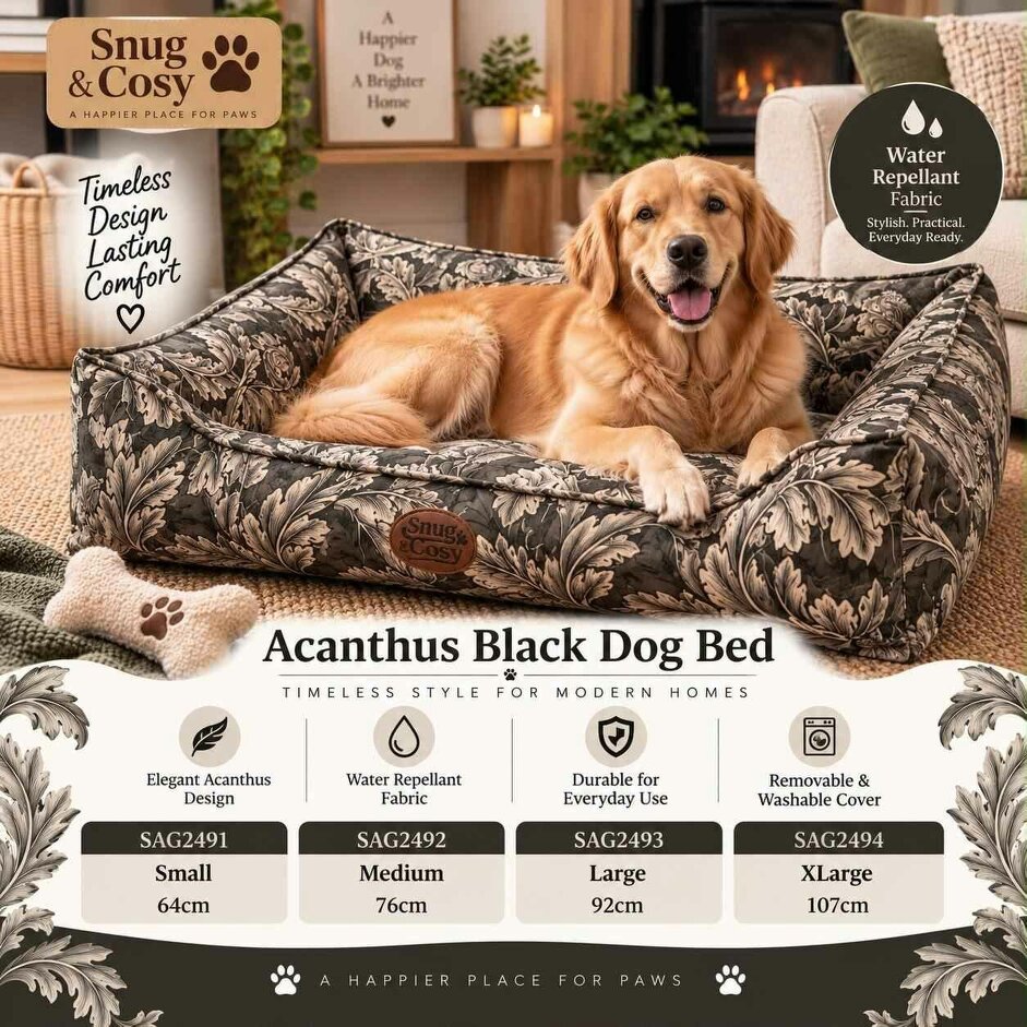 Snug and Cosy Pets Acanthus Dog Bed Water Repellant