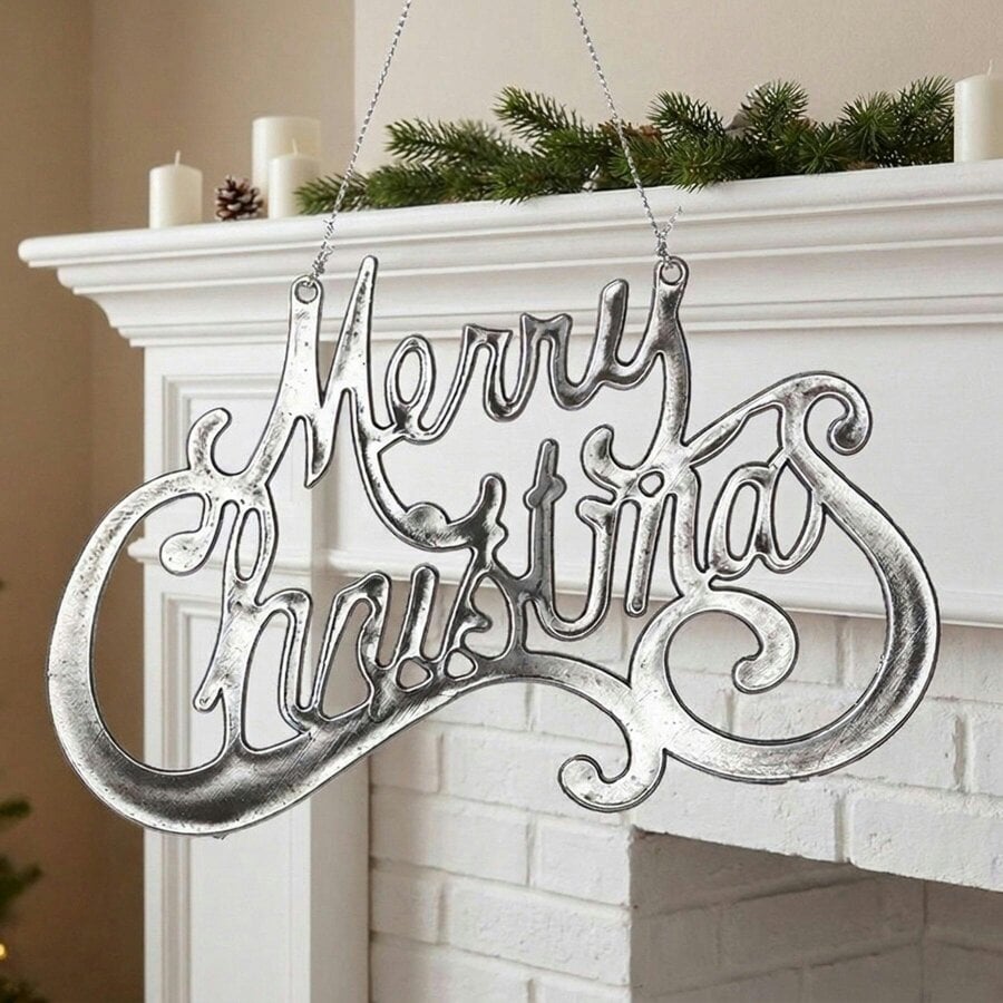Garden Greatness Merry Christmas Metallic Sign Hanger