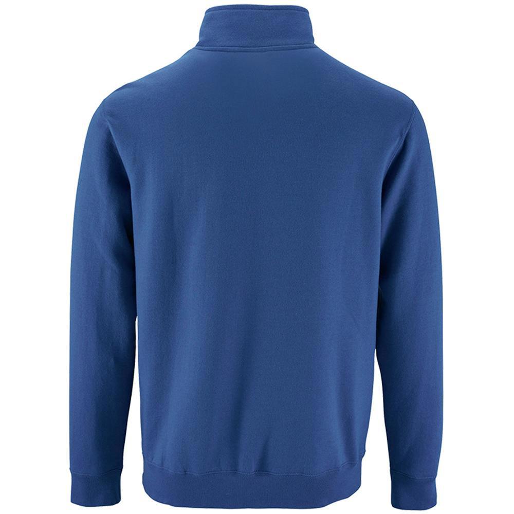 SOLS Mens Stan Contrast Zip Neck Sweatshirt - Royal Blue