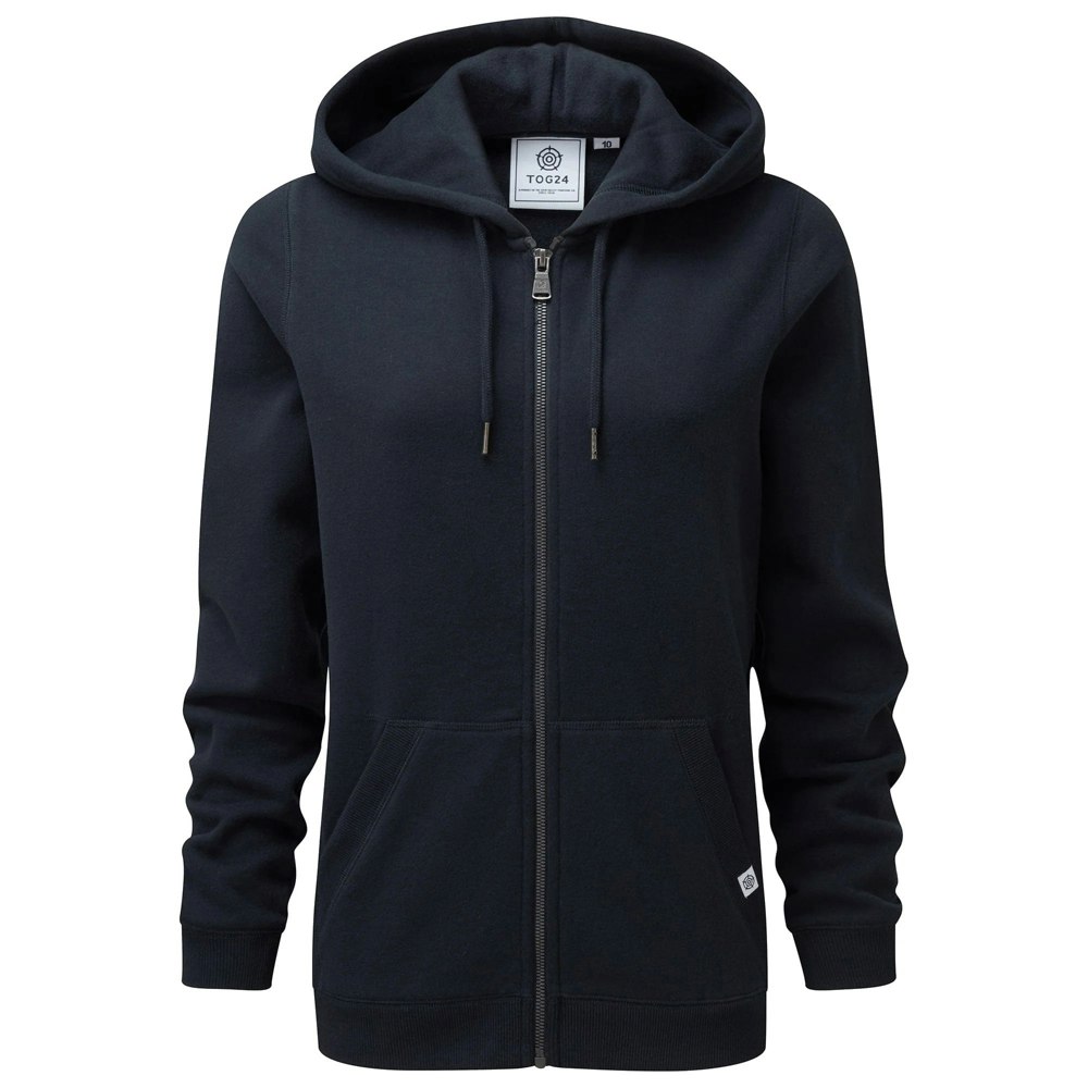 Tog24 Women's Dark/Indigo Womens/Ladies Mia Full Zip Hoodie - Dark Indigo - Dark Indigo - Size 22 Uk