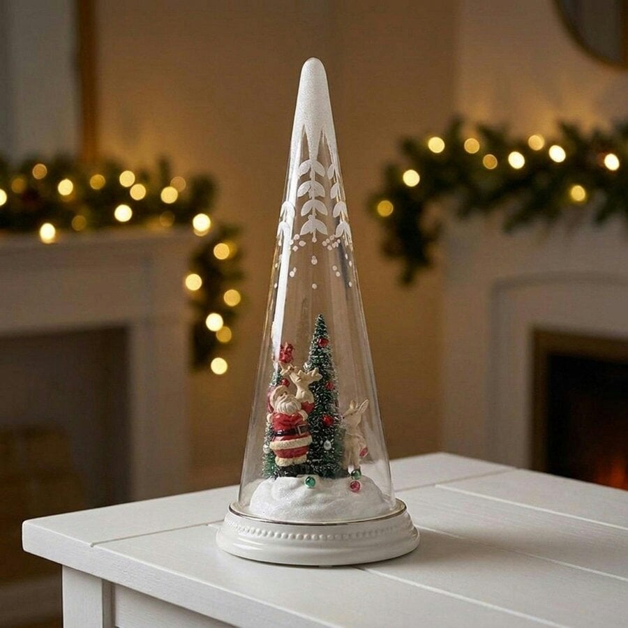 Garden Greatness Illuminated Festive Scene Dome