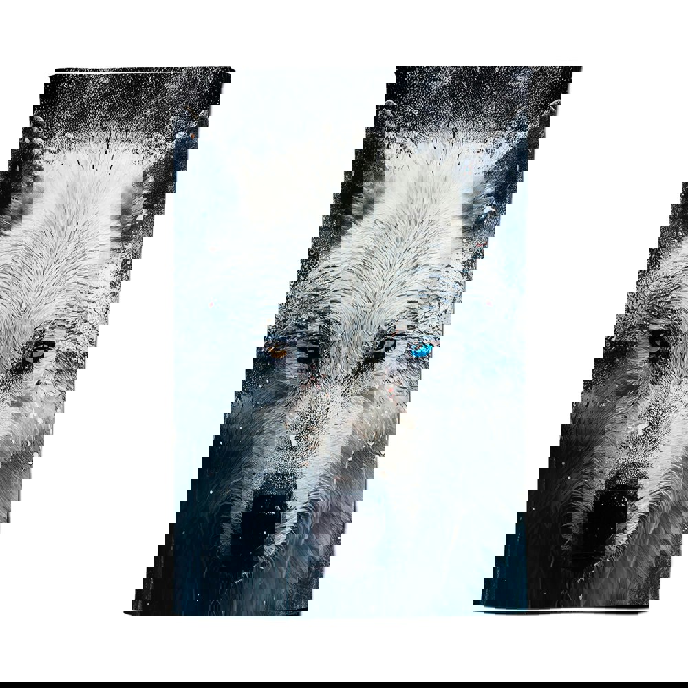 Warren Reed White Wolf Face Splashart Tea Towel