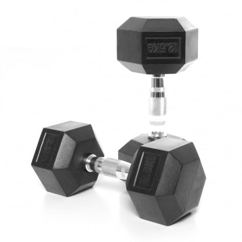 Where's That From 12.5kg Pair Heavy Weight Hexagonal Hex Dumbell Set With Metal Handles