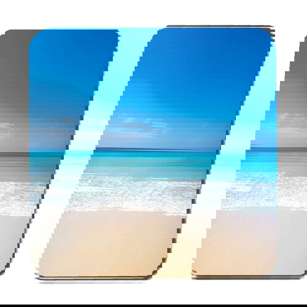 Benjamin Tate Design Nature landscape view of beautiful tropical beach and sea in sunny day (Coaster)