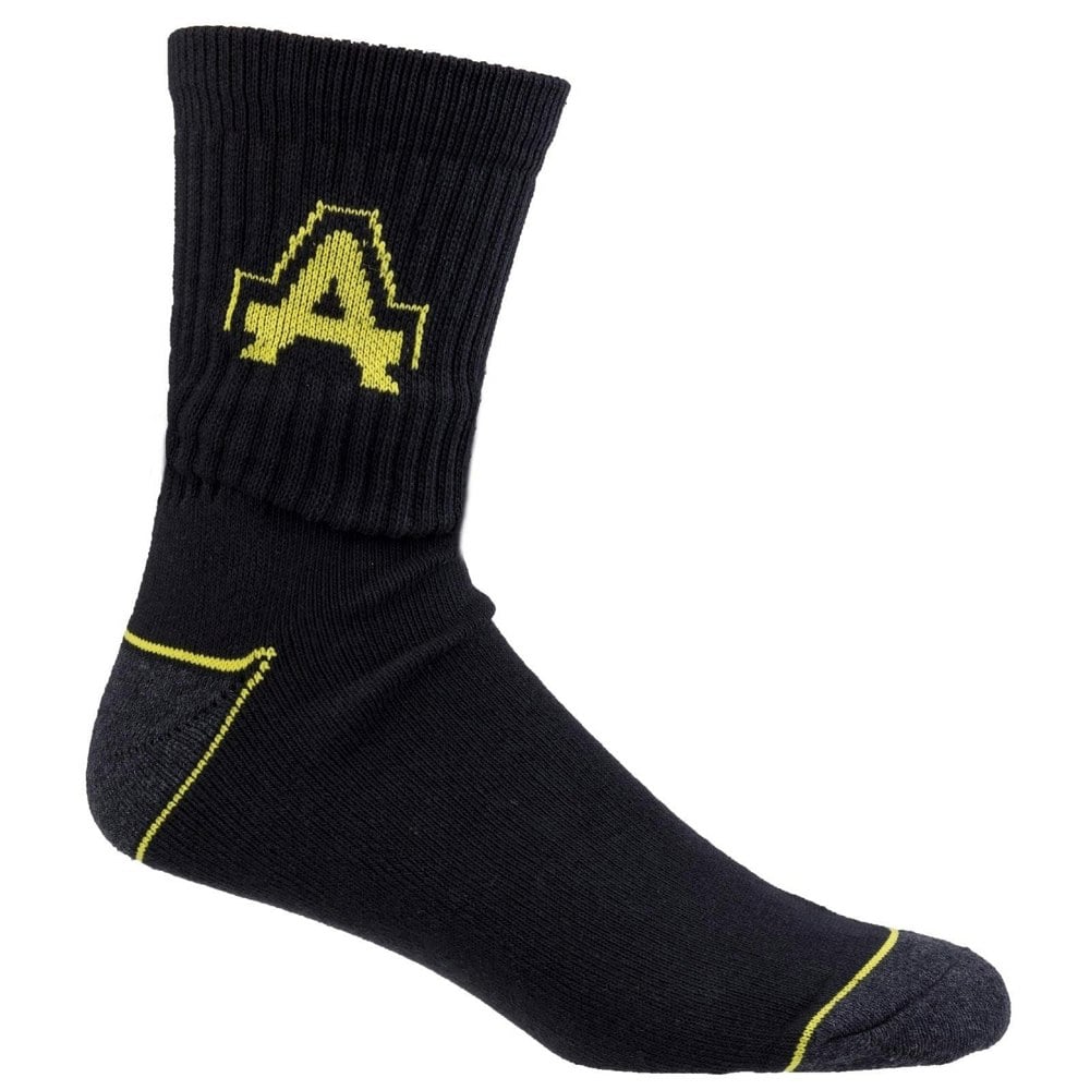 Amblers Safety Amblers Cotton Men's Black Work Socks