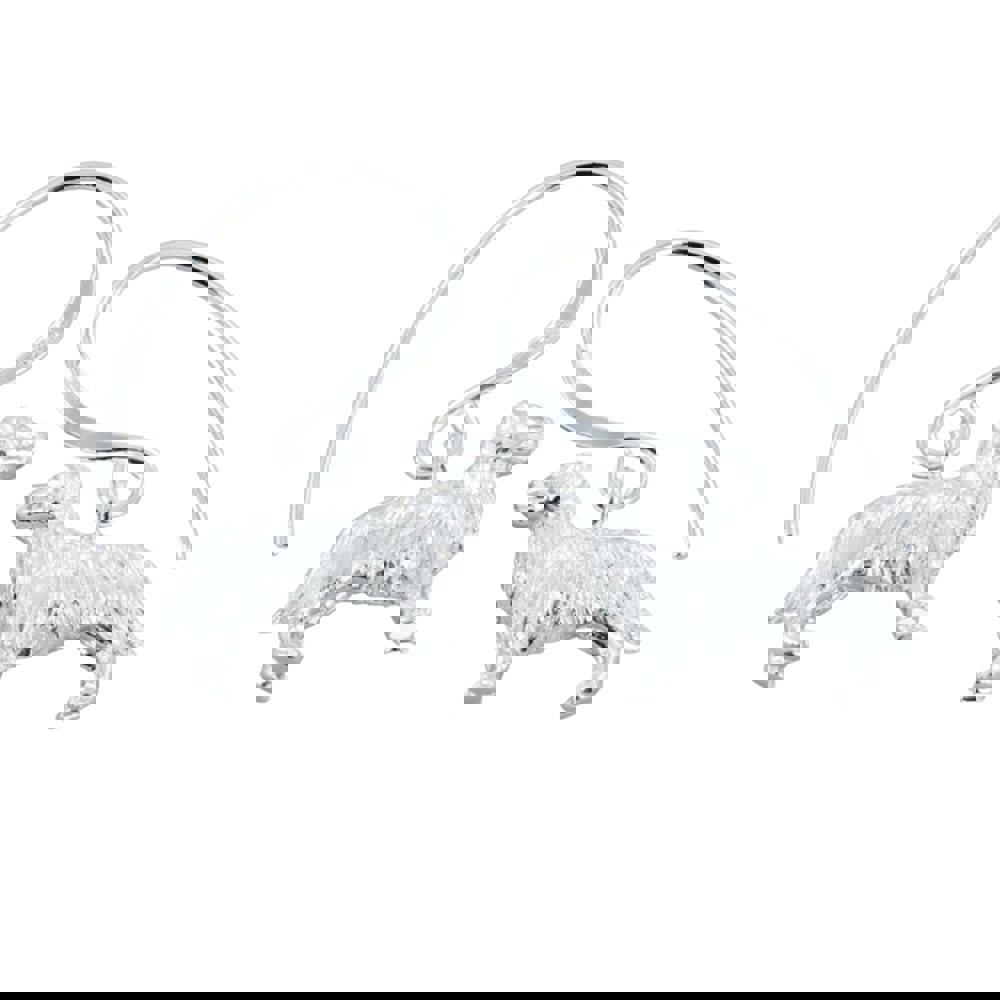 Silver Retriever Drop Earrings - Reeves & Reeves
