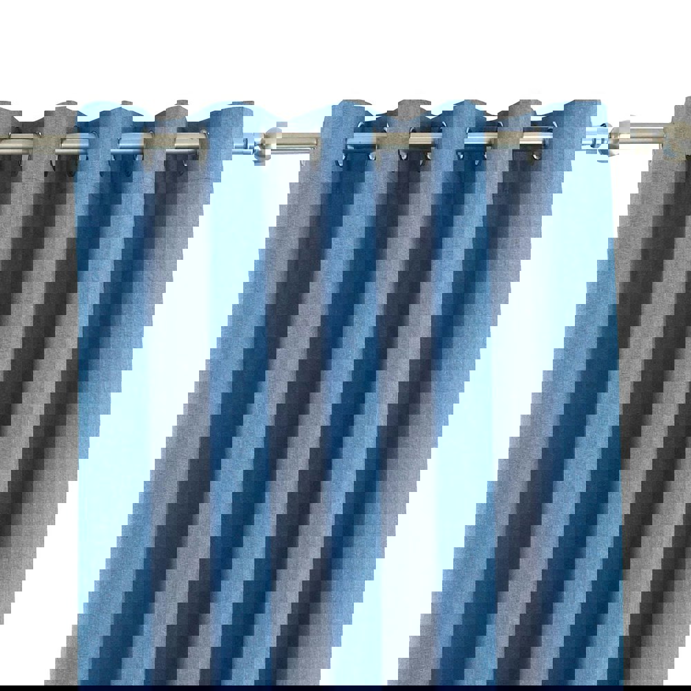 Riva Home Eclipse Blackout Eyelet Curtains - Denim
