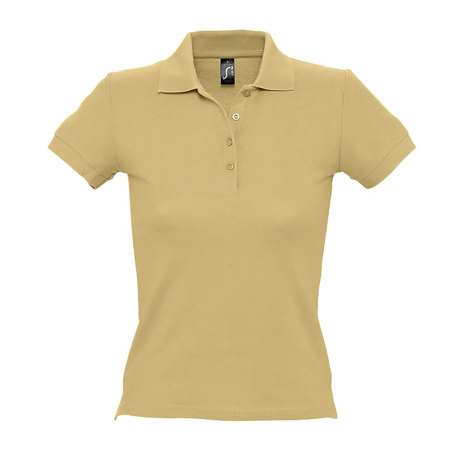 SOLS Womens/Ladies People Pique Short-Sleeved Polo Shirt - Sand - Sand