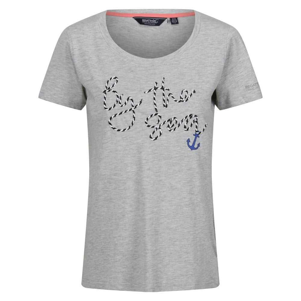 Regatta Women's Filandra VIII Text Marl T-Shirt - Cyberspace Marl