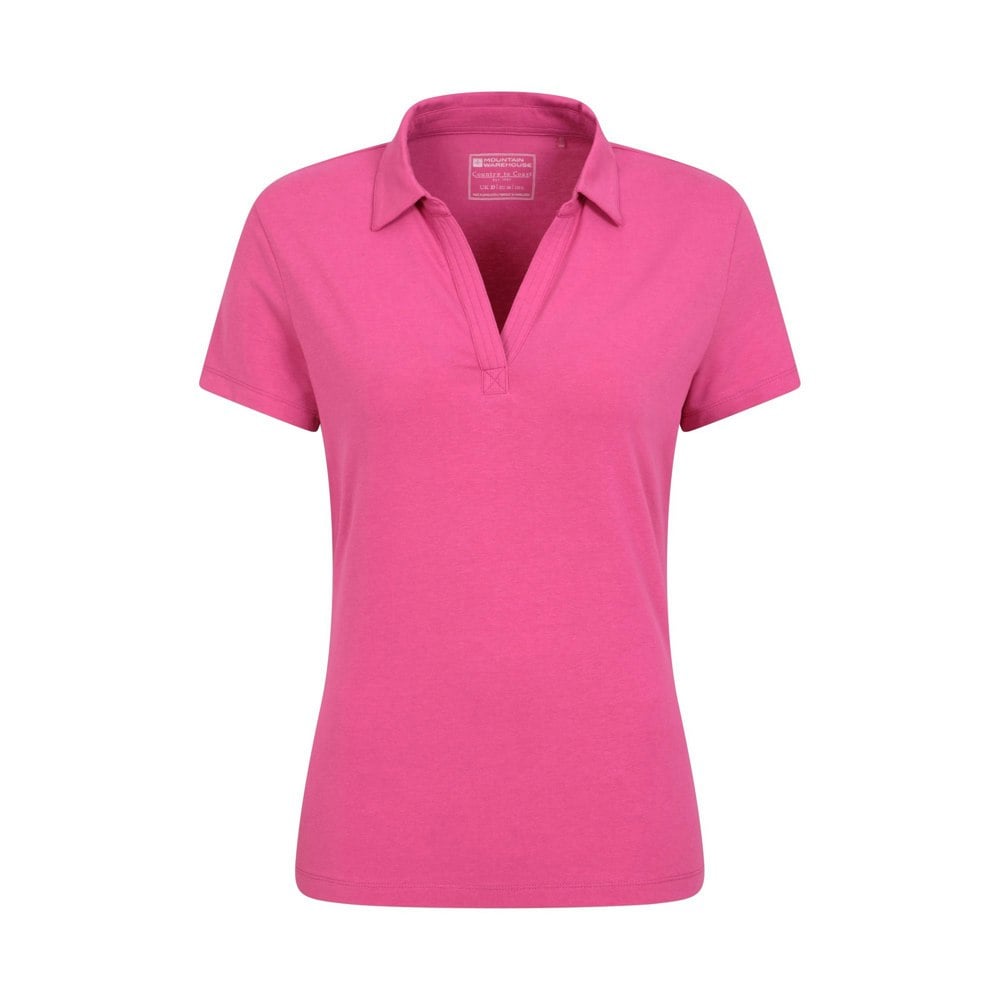 Mountain Warehouse Women's UV Protection Polo Shirt - Bright Pink