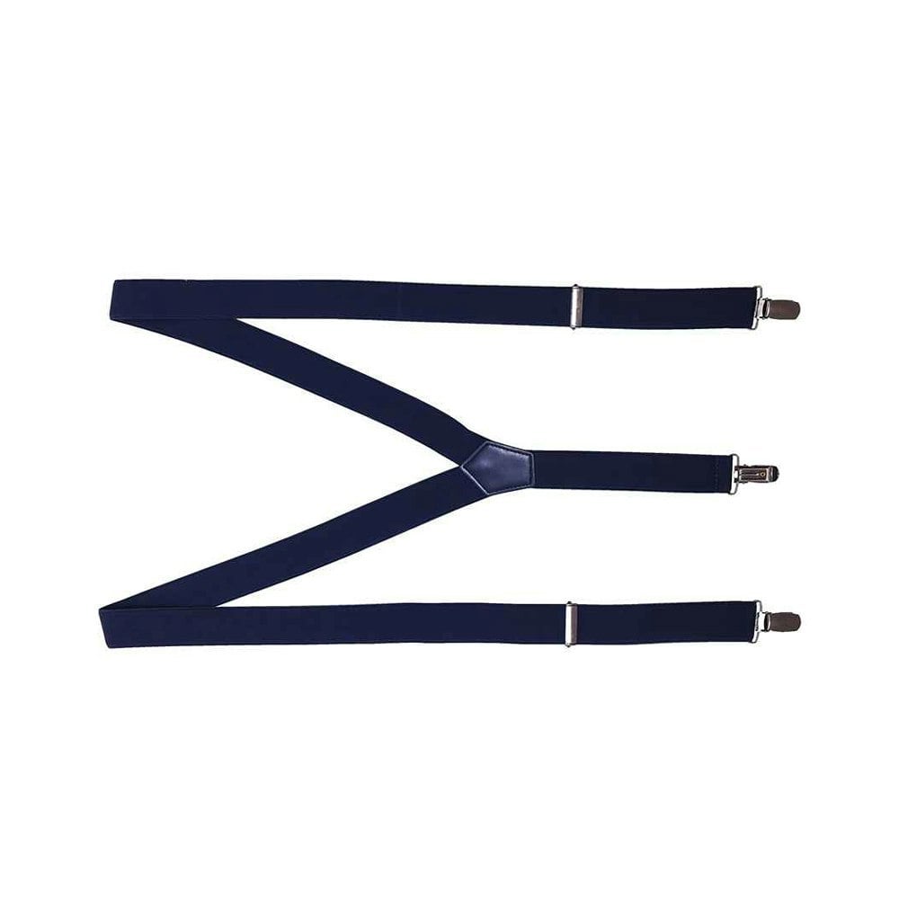 Premier Mens Clip On Braces - Navy