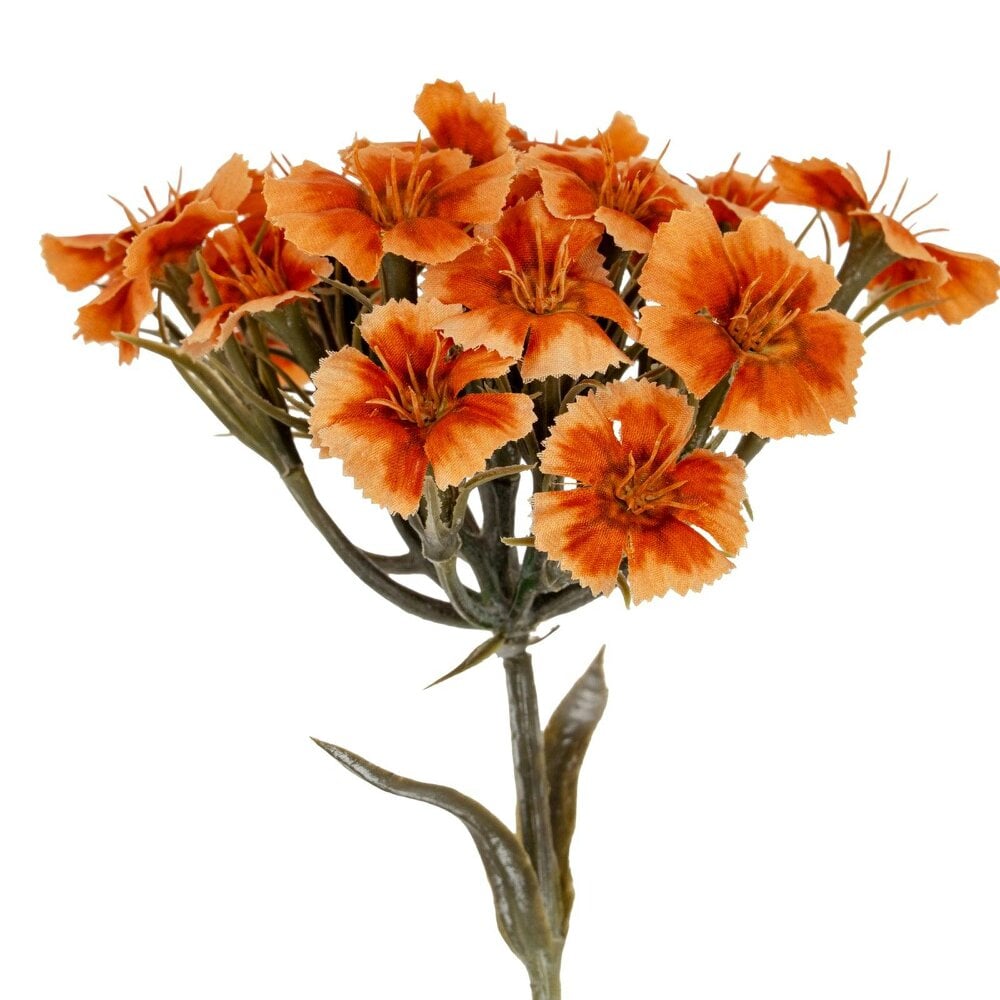 Wyld Haus Set of 3 Artificial Flowers Orange Dianthus Sprays