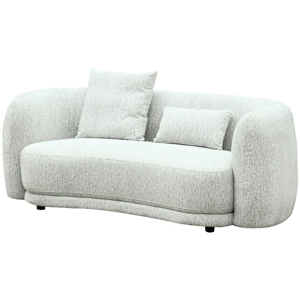 Wyld Haus Norwalk Minimalist White Upholstered Two Seater Sofa