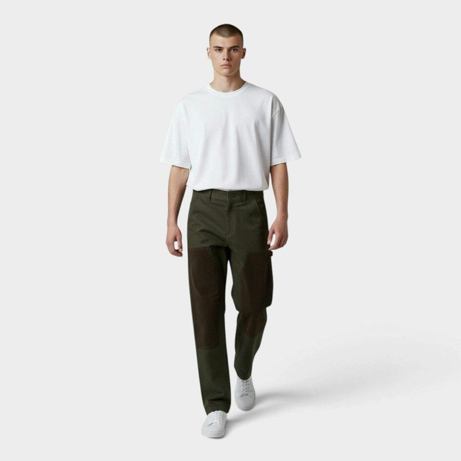Aimé Leon Dore Utility Work Waxed Carpenter Pants Olive Green