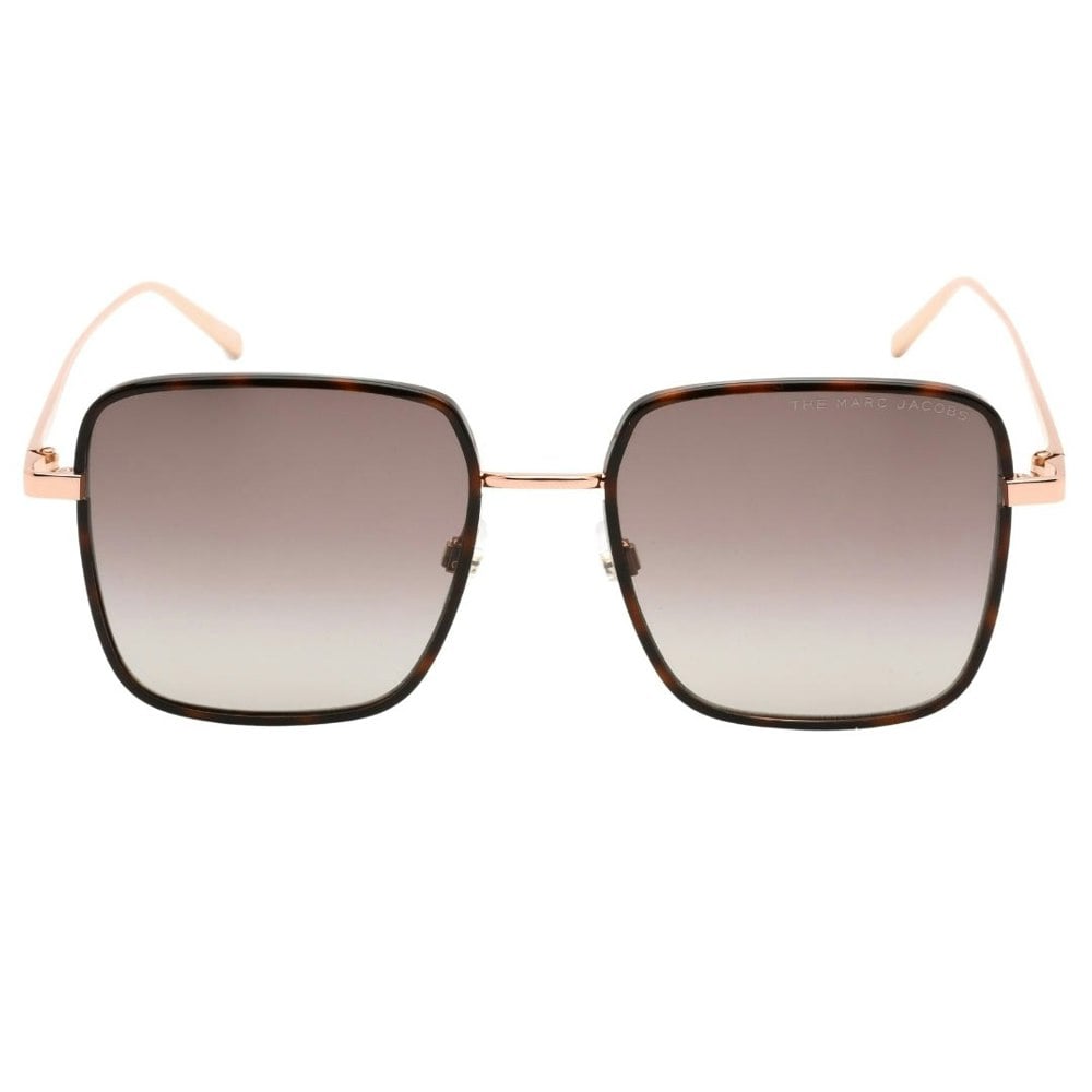 Marc Jacobs Brown Gradient Lens Rose Gold Sunglasses