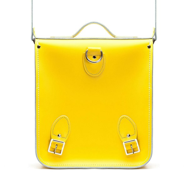 Pastel Daffodil Yellow Leather City Backpack - Backpack - Zatchels