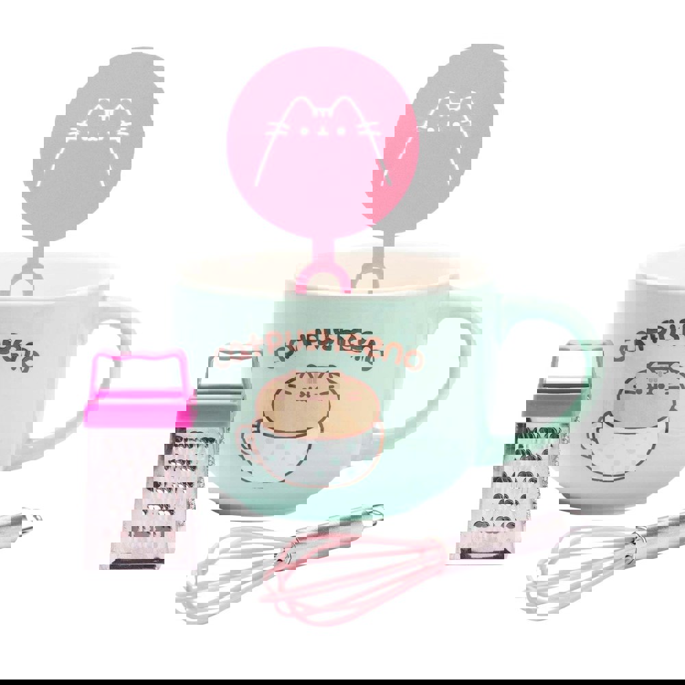 Pusheen Catpusheeno Mug and Stencil Set - Turquoise/Pink