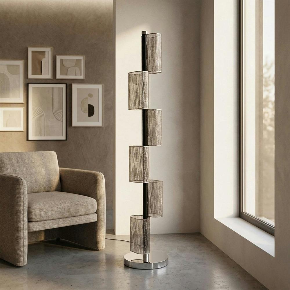 Garden Greatness Modern Acrylic Floor Lamp Six Lights