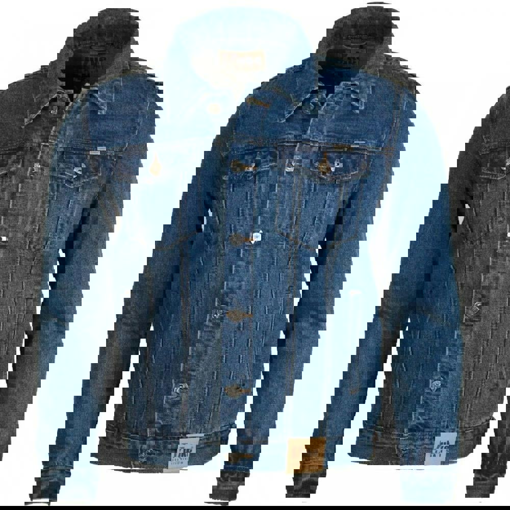 Duke Mens D555 London Trucker Denim Jacket - Stonewash