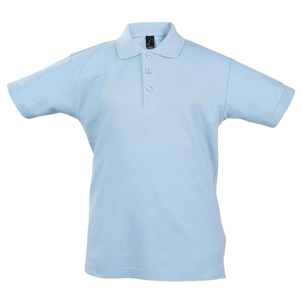 SOLS Kids Unisex Summer II Pique Polo Shirt - Blue Atoll - Blue Atoll - 100% Cotton