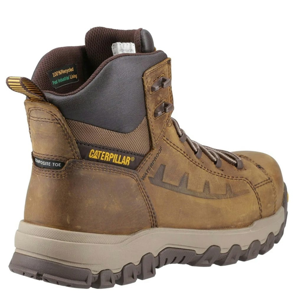 Caterpillar Mens Threshold Rebound Grain Leather Composite Toecap Safety Boots - Pyramid