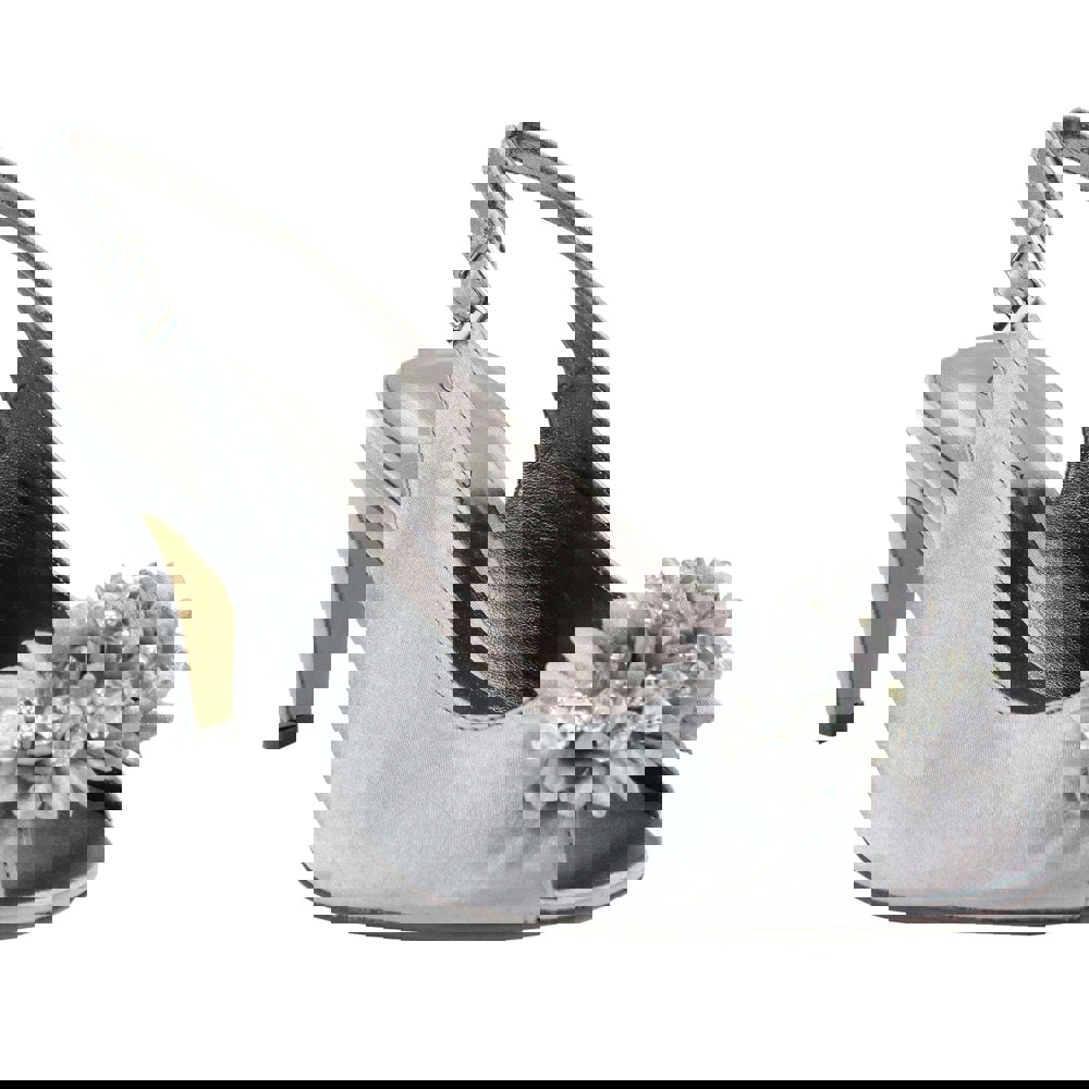 Lunar Womens/Ladies Sabrina Corsage Court Shoes - Dark Grey