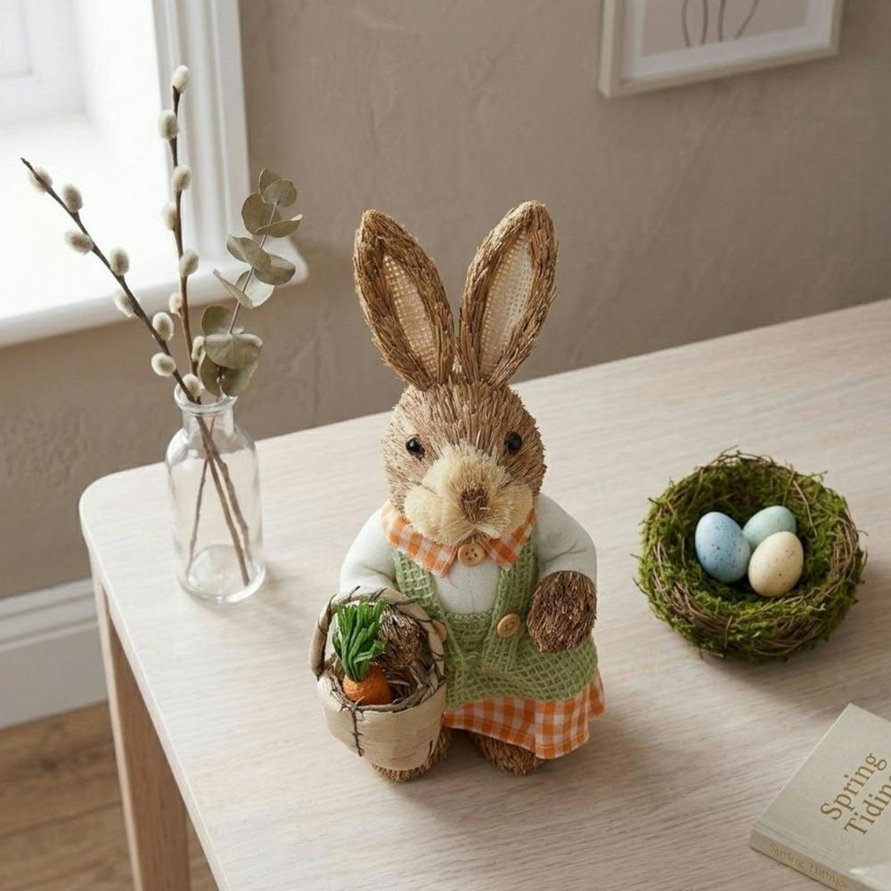 Garden Greatness Springtime Straw Mrs Rabbit Decoration