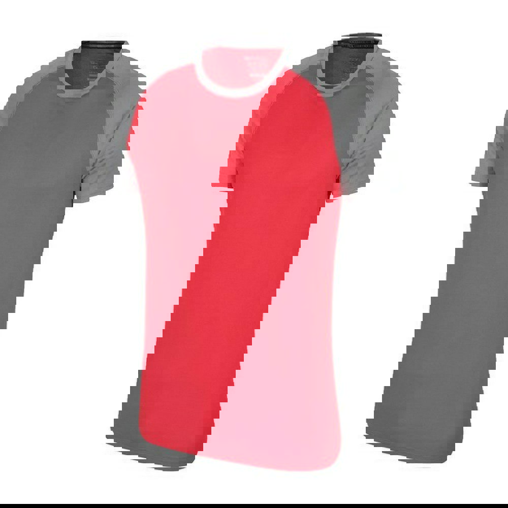 Mountain Warehouse Mens Endurance Breathable T-Shirt - Red/Grey