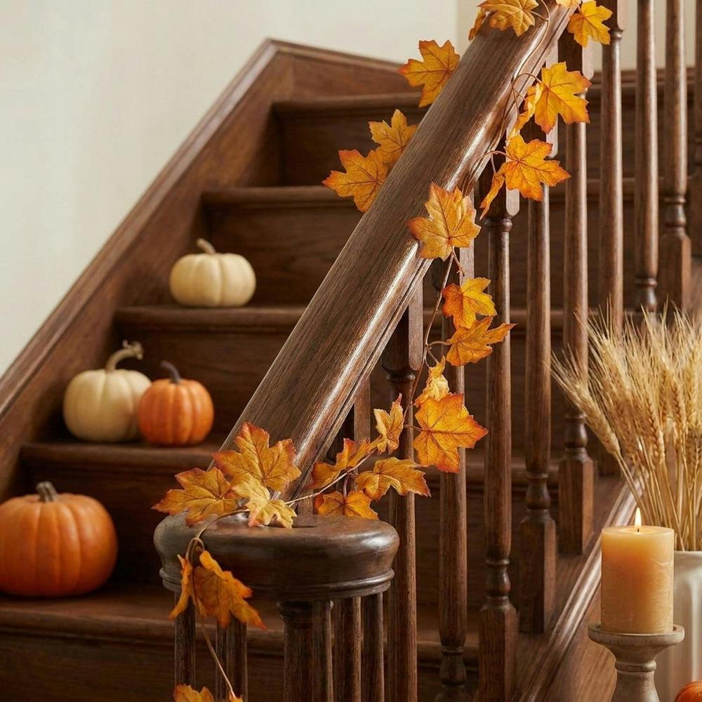 Garden Greatness 1.5m Richly Hued Autumn Leaf Display Garland