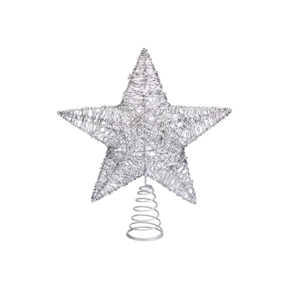 Garden Greatness Dazzling Silver Star Tree Topper