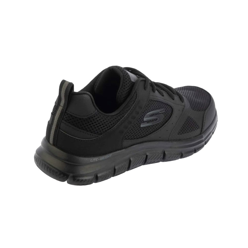 Skechers Mens Track Syntac Coated Leather Trainers - Black
