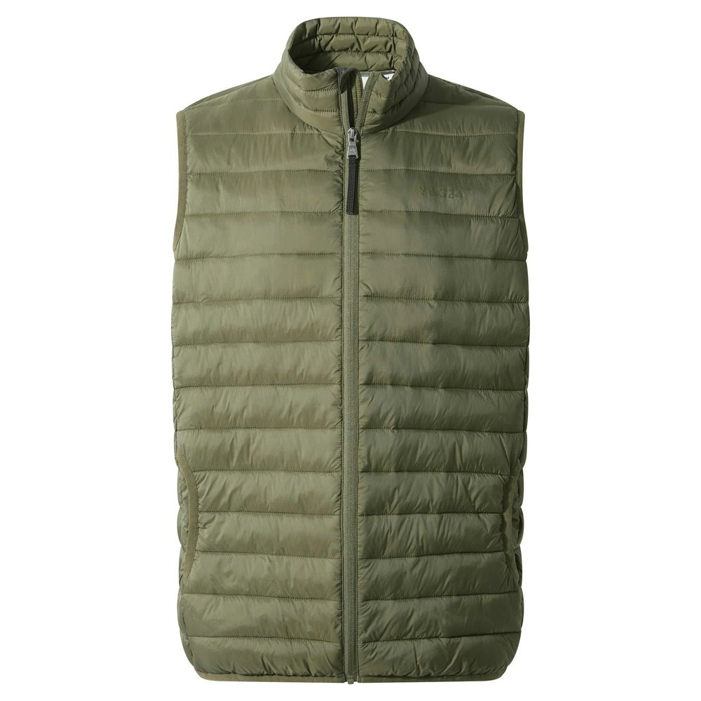Tog24 Men's Green Gibson Insulated Padded Gilet - Khaki - Khaki - 4XL
