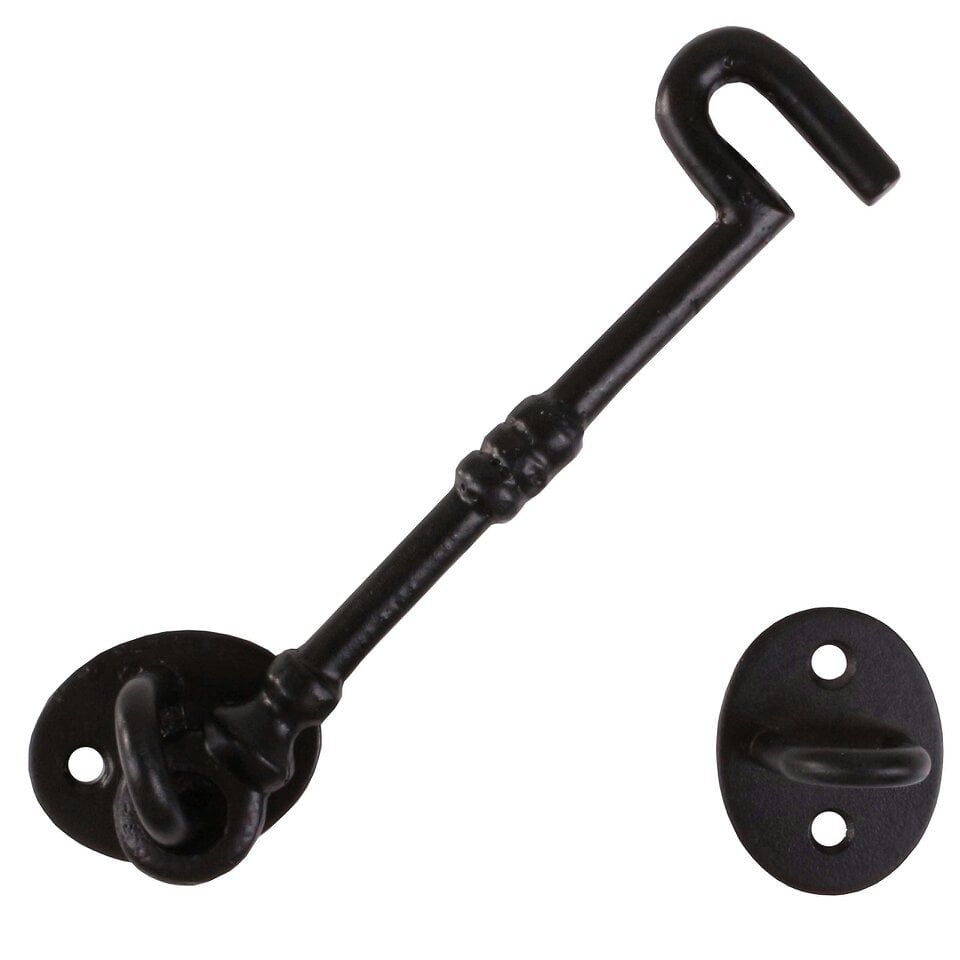 Classic Cast Iron Cabin Hook & Eye - 150mm/6" - Door/Gate Latch