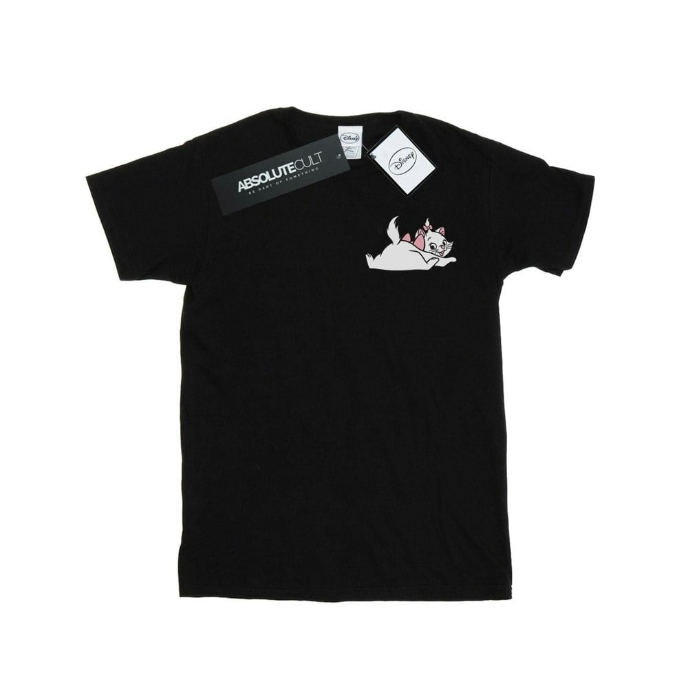 Disney Mens Aristocats Marie Sweet Backside Breast Print T-Shirt - Black
