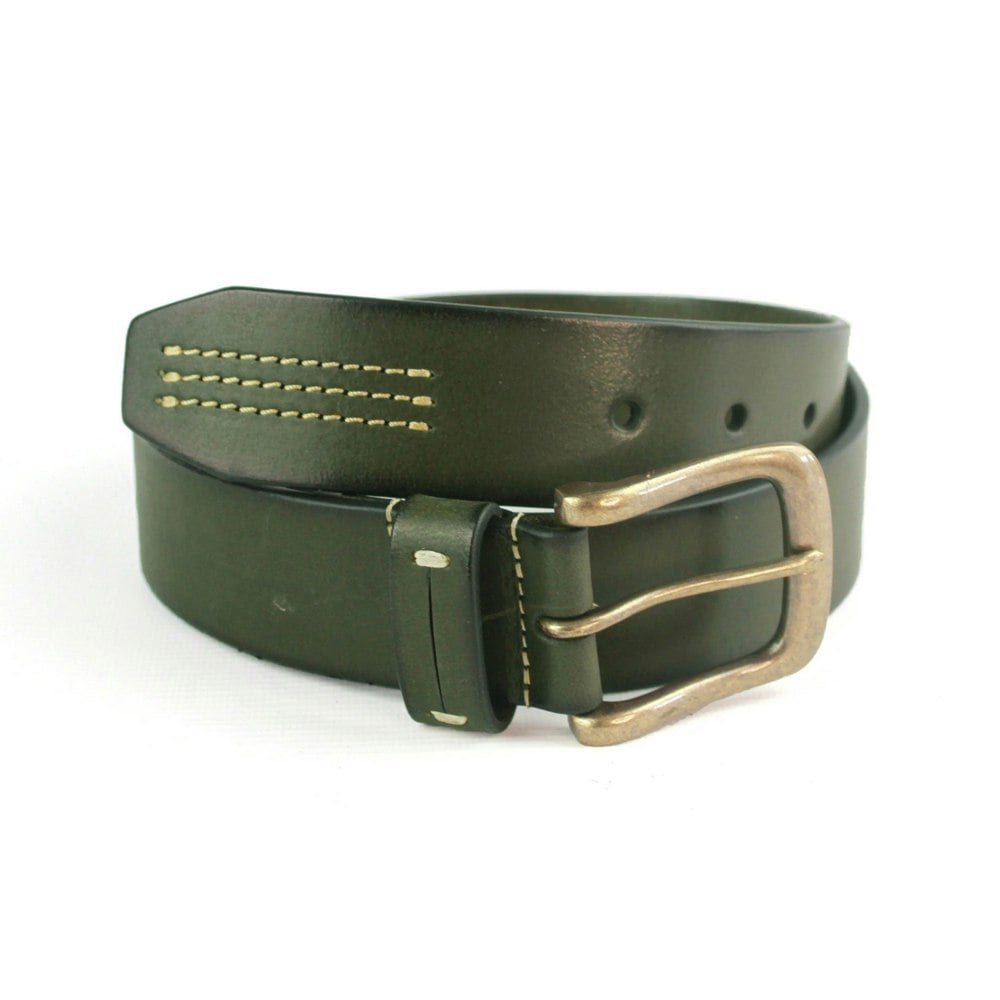 Eastern Counties Leather Mens Cole Leather Waist Belt - Olive