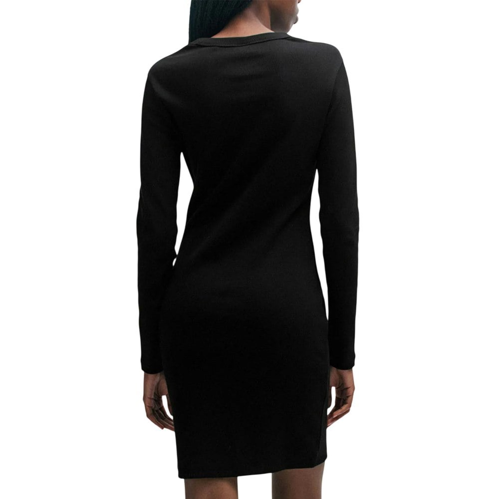 Hugo Womens Nemalia Cotton Stretch Bodycon Dress - Black