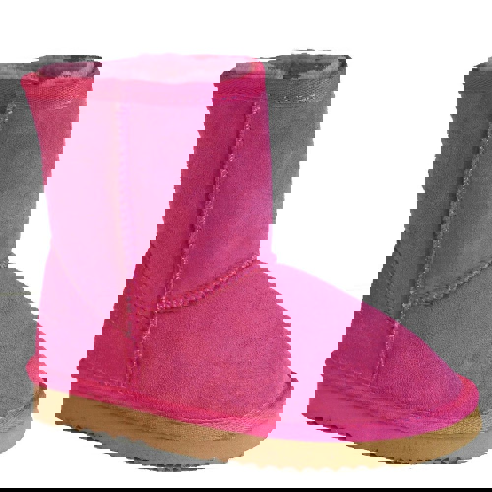Eastern Counties Leather Childrens/Kids Charlie Sheepskin Boots - Pink