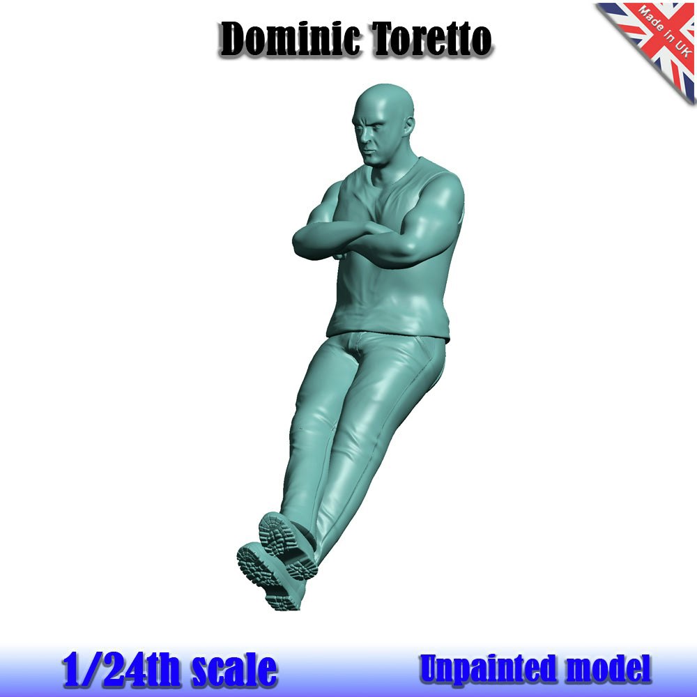 MCSlots Dominic Toretto Fast and Furious Unpainted Figure 1:24 Scale Wasp DT 24