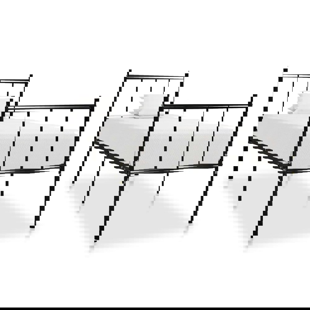 Berkfield Bed Frame Black Metal 90x200 cm
