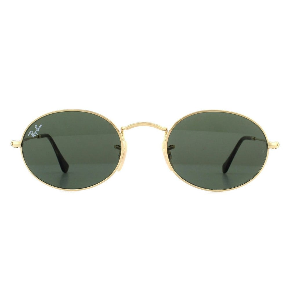 Ray-Ban Sunglasses Oval 3547N 001 Gold Green G-15